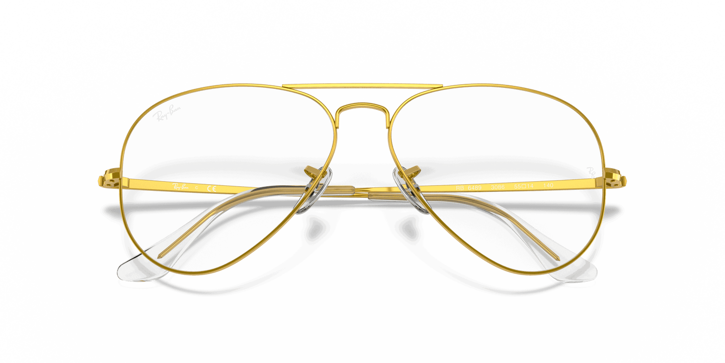 [Clear Lenses, Polished Gold Frame]