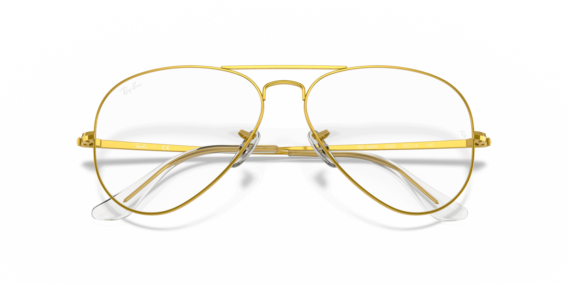 [Clear Lenses, Polished Gold Frame]