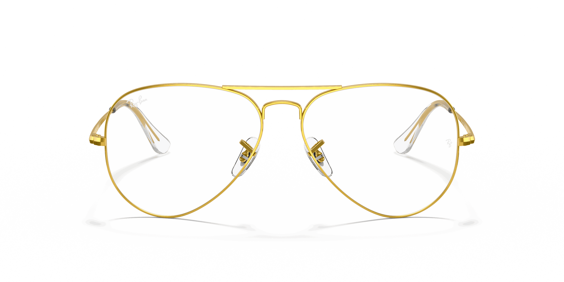 [Clear Lenses, Polished Gold Frame]