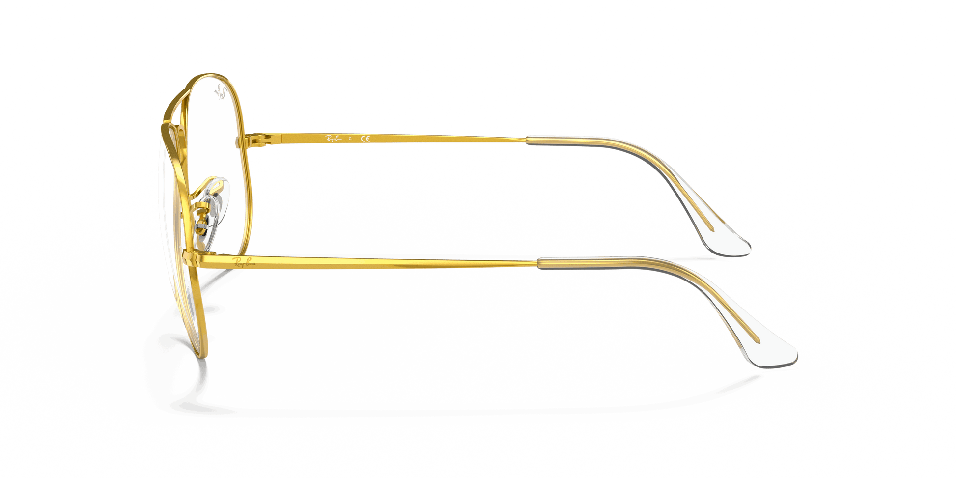 [Clear Lenses, Polished Gold Frame]