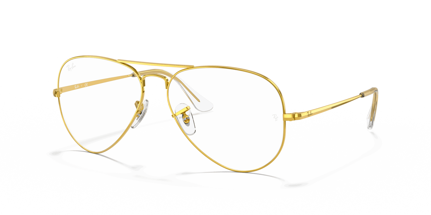 [Clear Lenses, Polished Gold Frame]