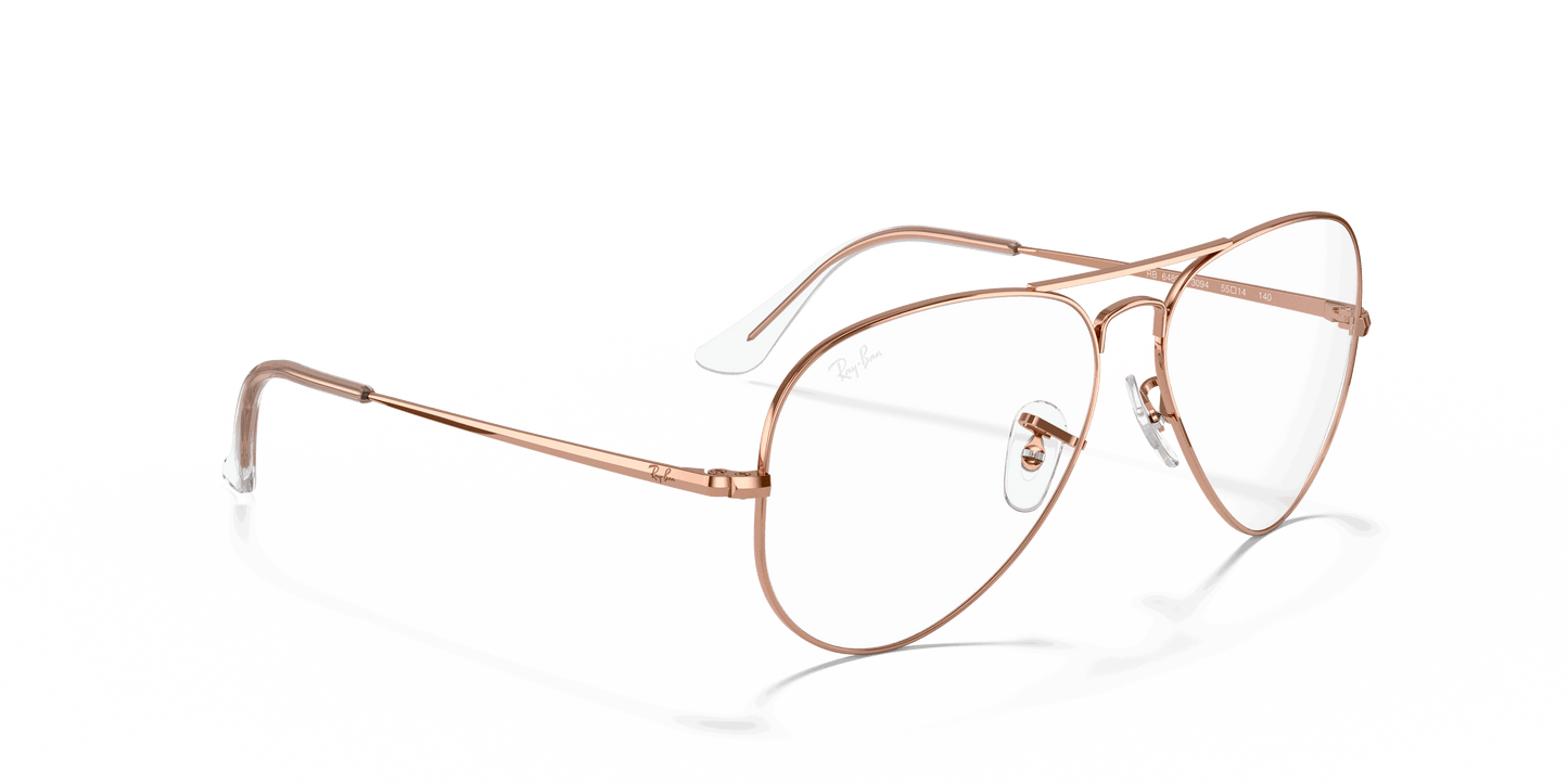 [Clear Lenses, Polished Rose Gold Frame]