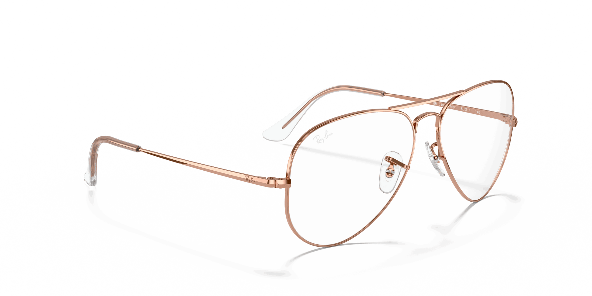 [Clear Lenses, Polished Rose Gold Frame]