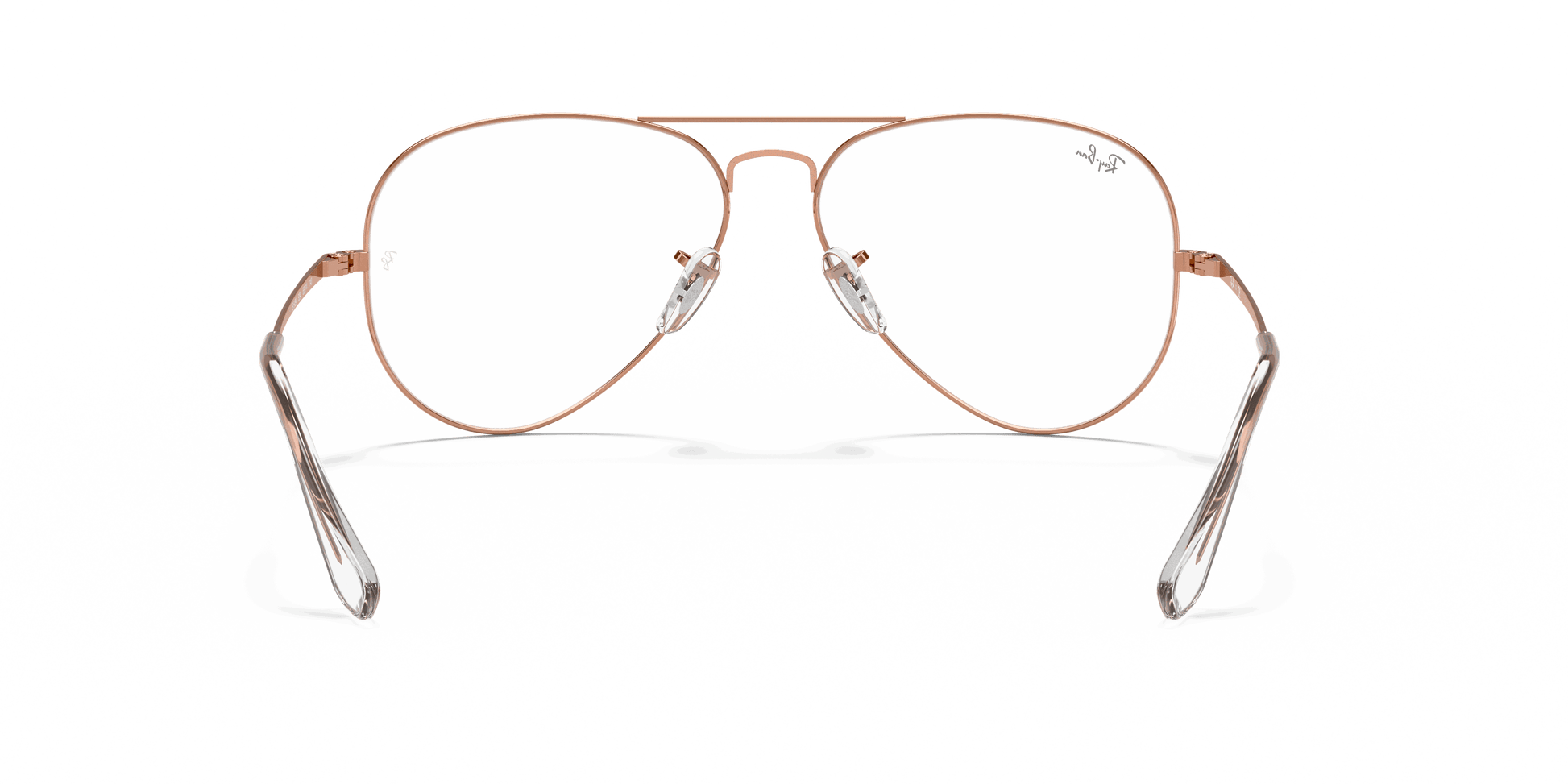 [Clear Lenses, Polished Rose Gold Frame]