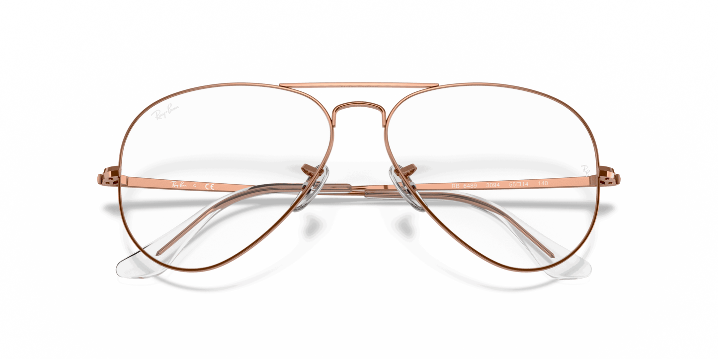 [Clear Lenses, Polished Rose Gold Frame]