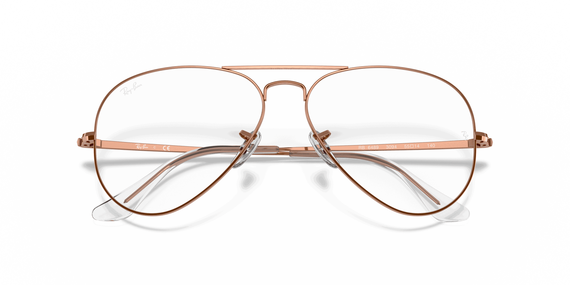 [Clear Lenses, Polished Rose Gold Frame]