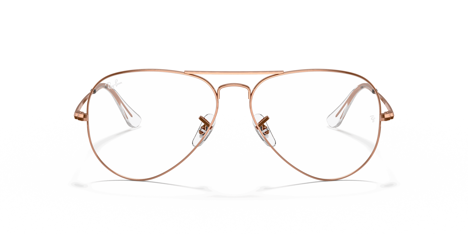 [Clear Lenses, Polished Rose Gold Frame]