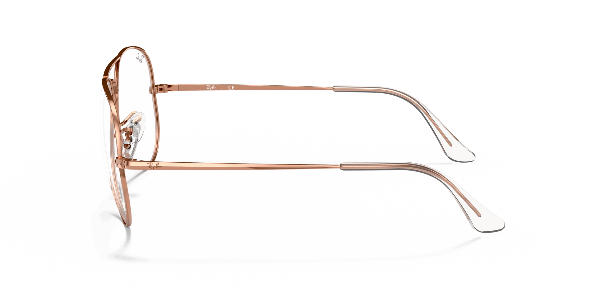 [Clear Lenses, Polished Rose Gold Frame]