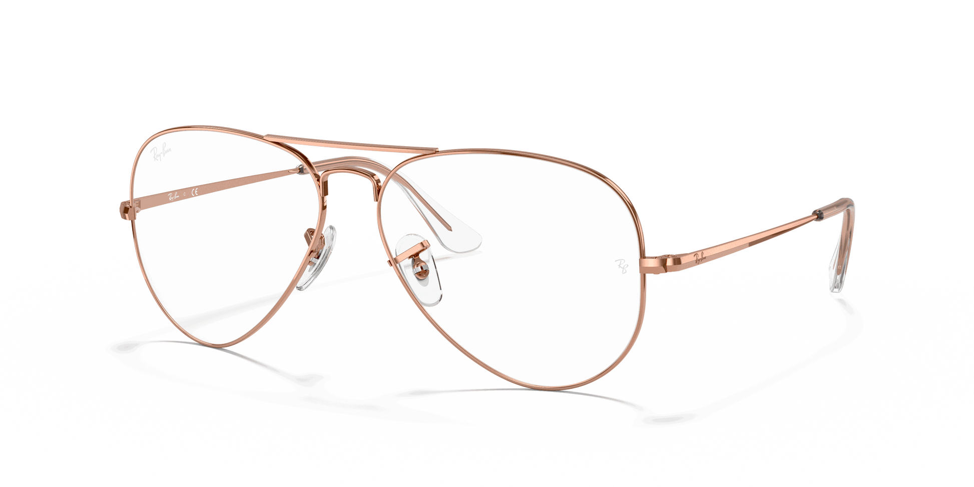 [Clear Lenses, Polished Rose Gold Frame]