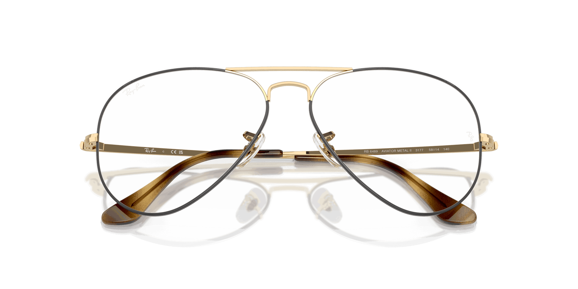 [Clear Lenses, Polished Havana On Arista Frame]