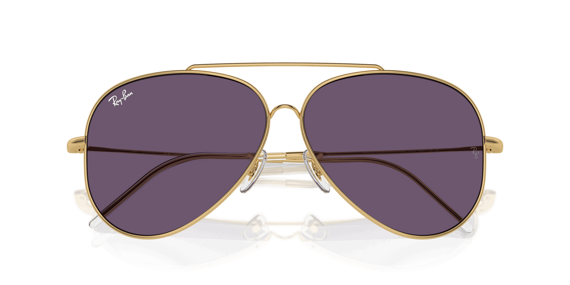 [Violet Lenses, Polished Arista Gold Frame]