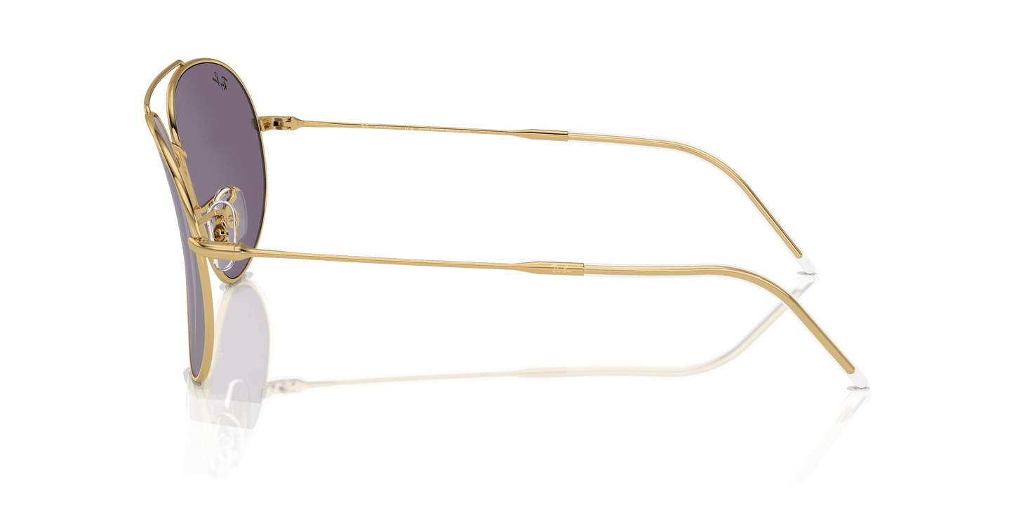 [Violet Lenses, Polished Arista Gold Frame]