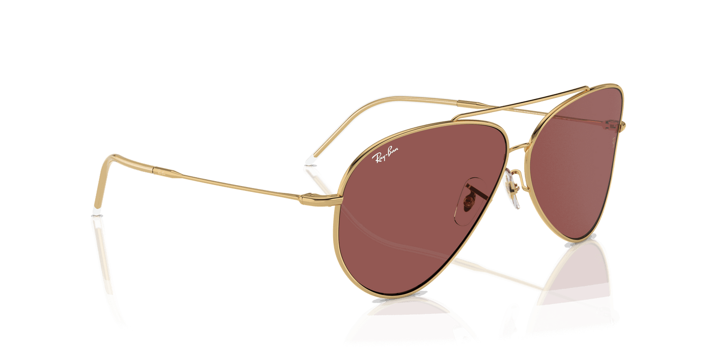 [Dark Violet Lenses, Polished Arista Gold Frame]