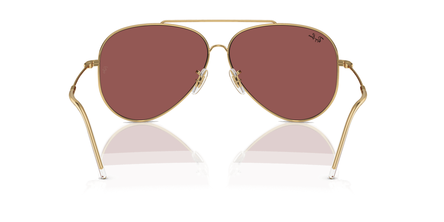 [Dark Violet Lenses, Polished Arista Gold Frame]