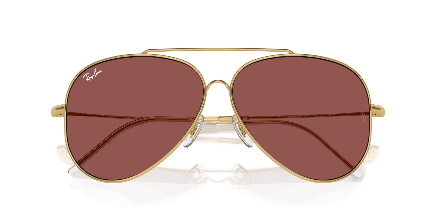 [Dark Violet Lenses, Polished Arista Gold Frame]