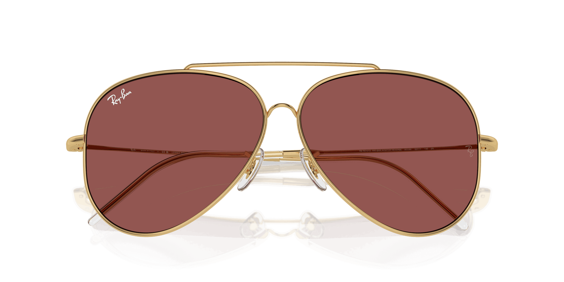 [Dark Violet Lenses, Polished Arista Gold Frame]