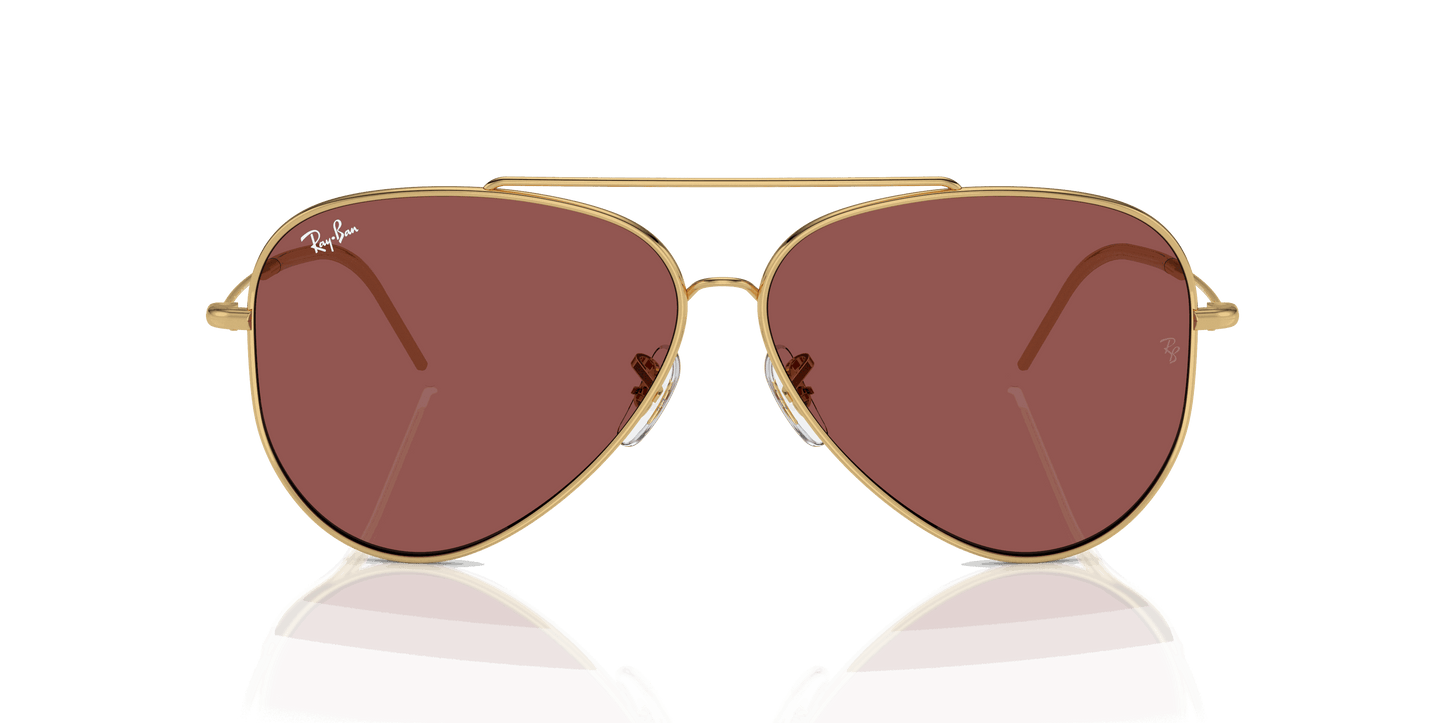 [Dark Violet Lenses, Polished Arista Gold Frame]