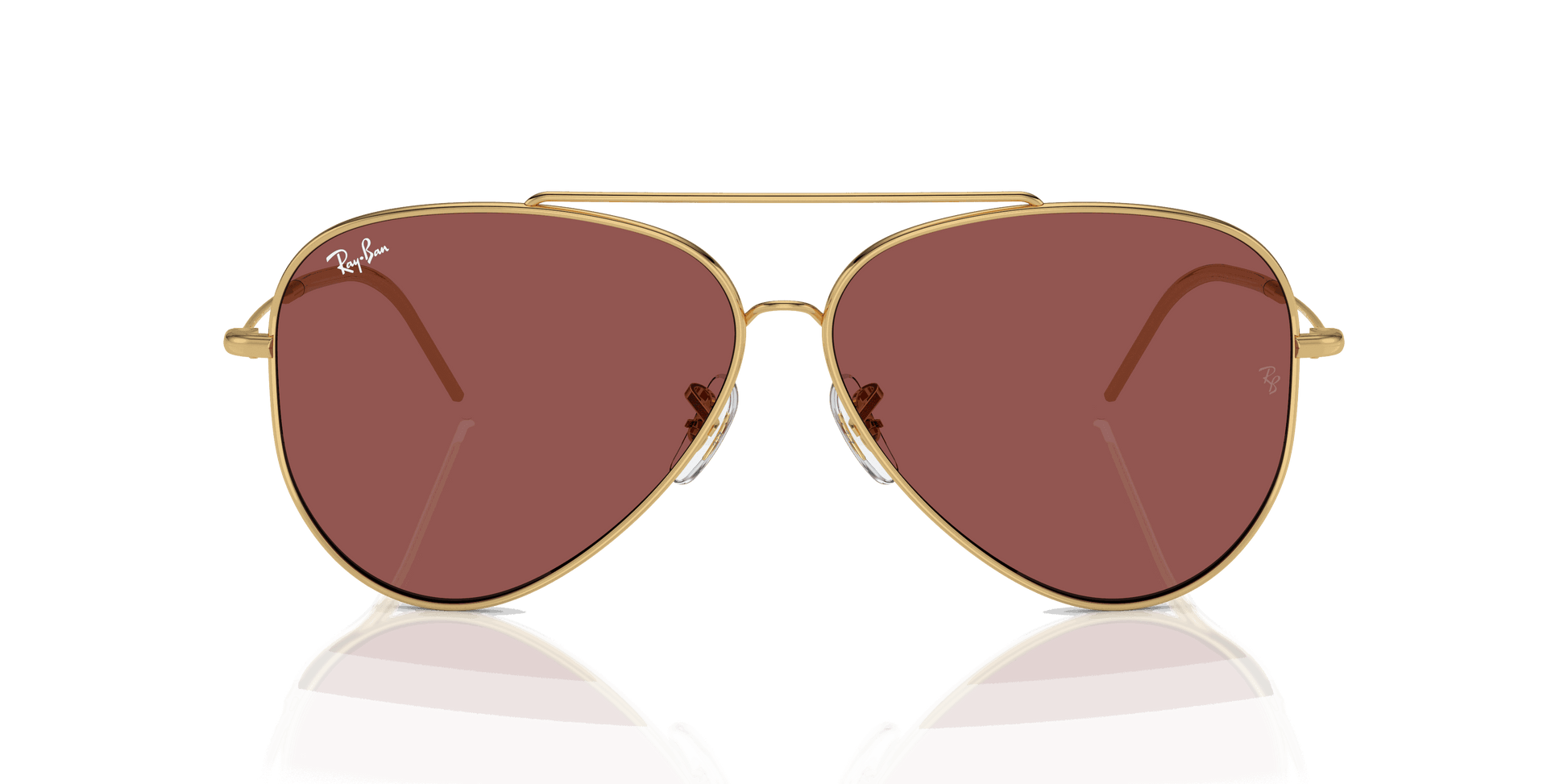 [Dark Violet Lenses, Polished Arista Gold Frame]