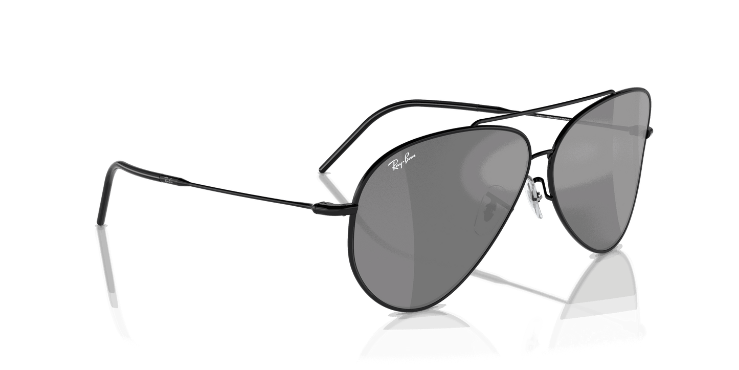 [Silver Lenses, Polished Black Frame]