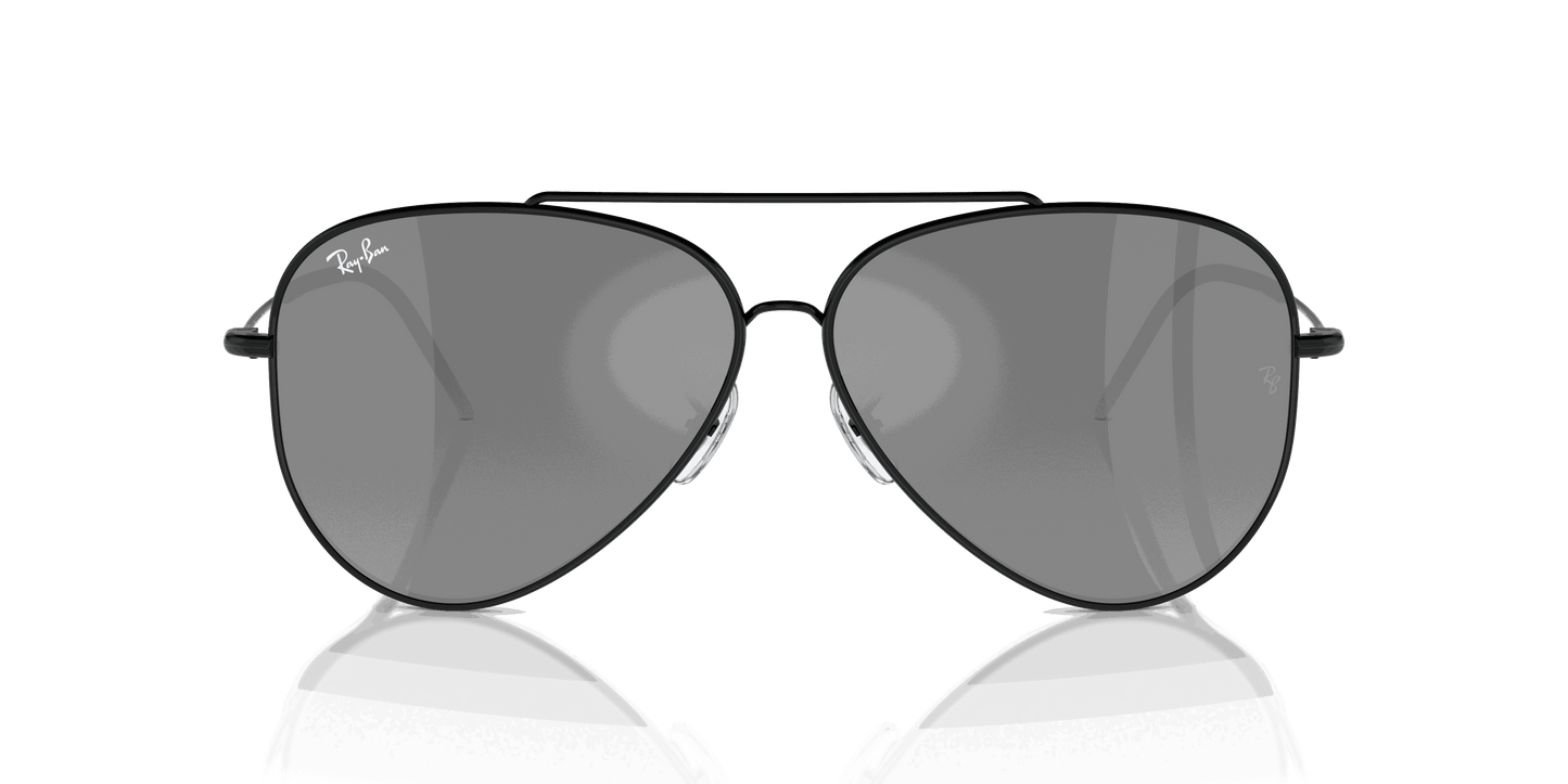 [Silver Lenses, Polished Black Frame]