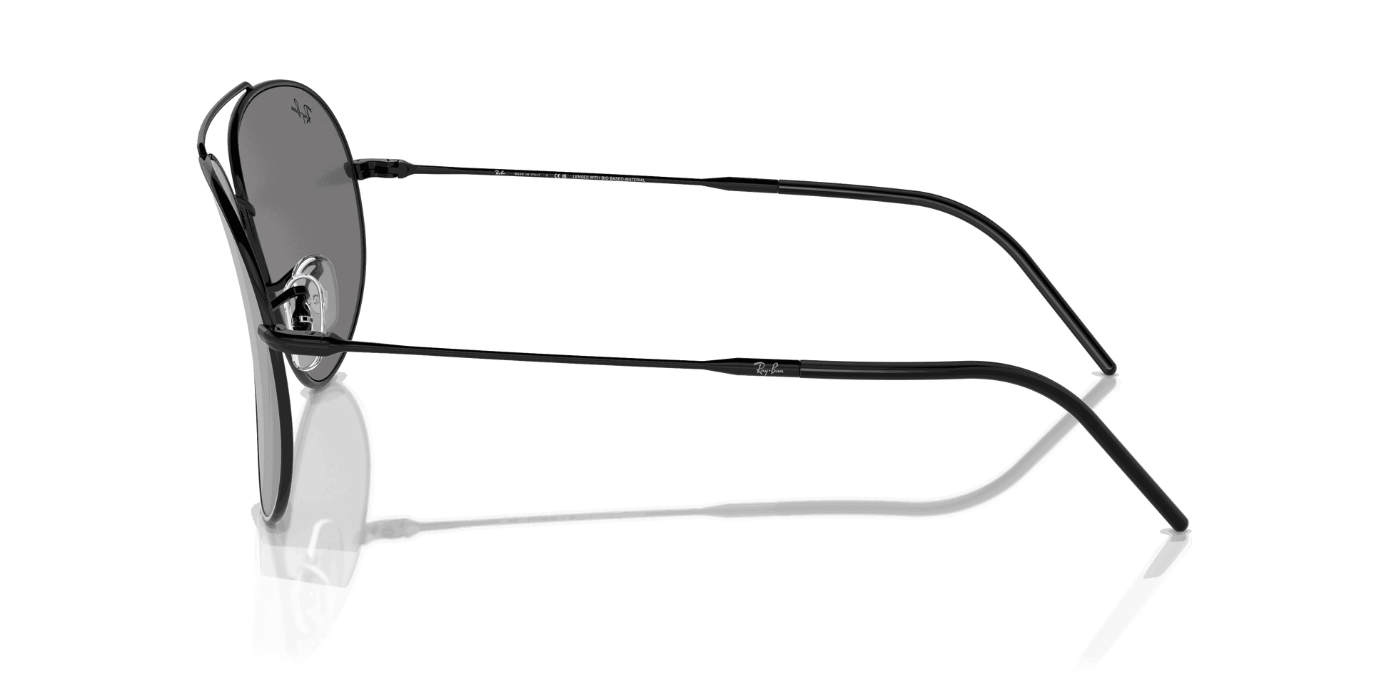 [Silver Lenses, Polished Black Frame]