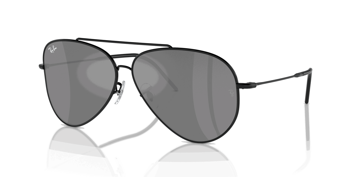 [Silver Lenses, Polished Black Frame]