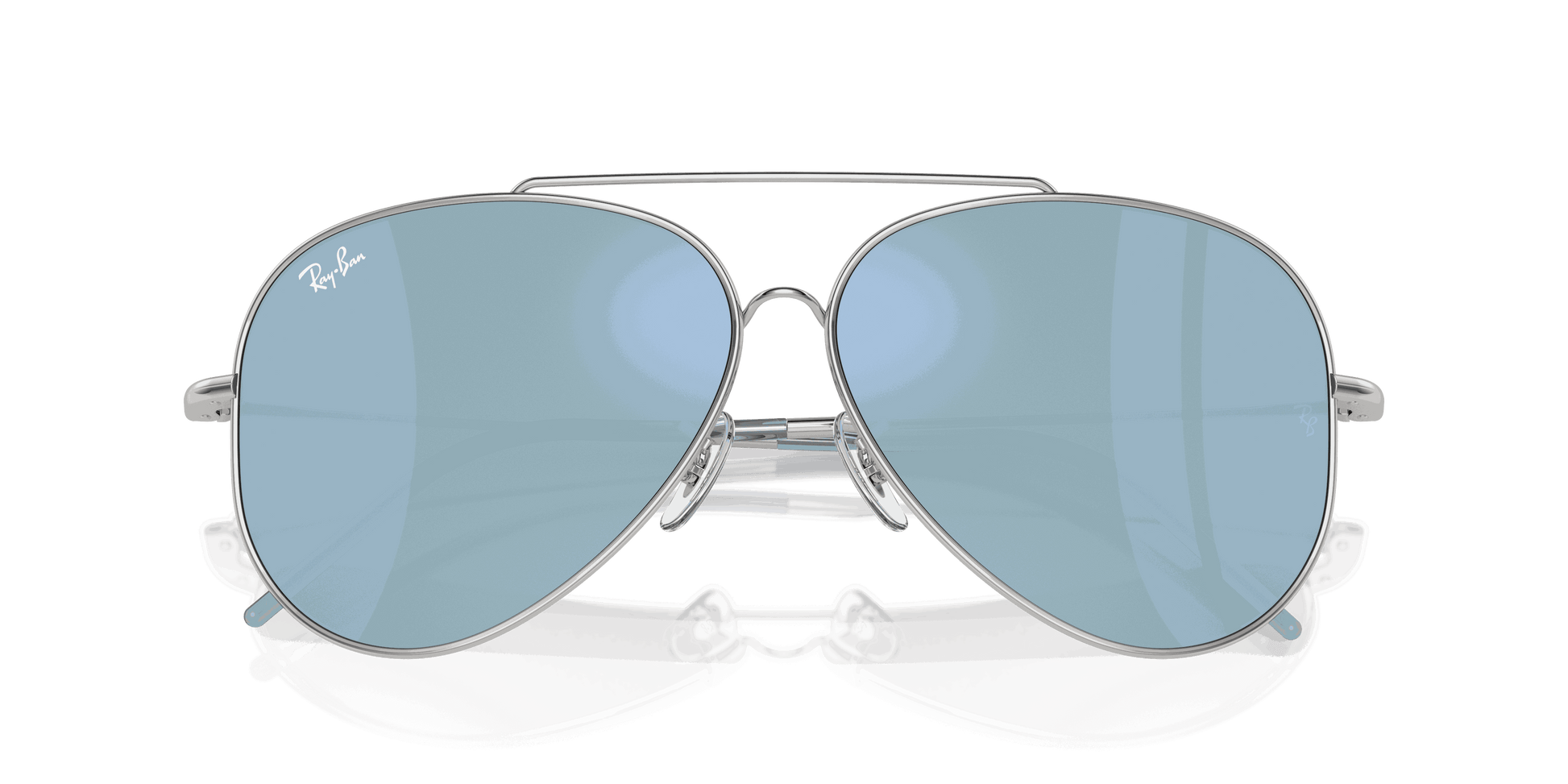 [Light Blue Lenses, Polished Silver Frame]