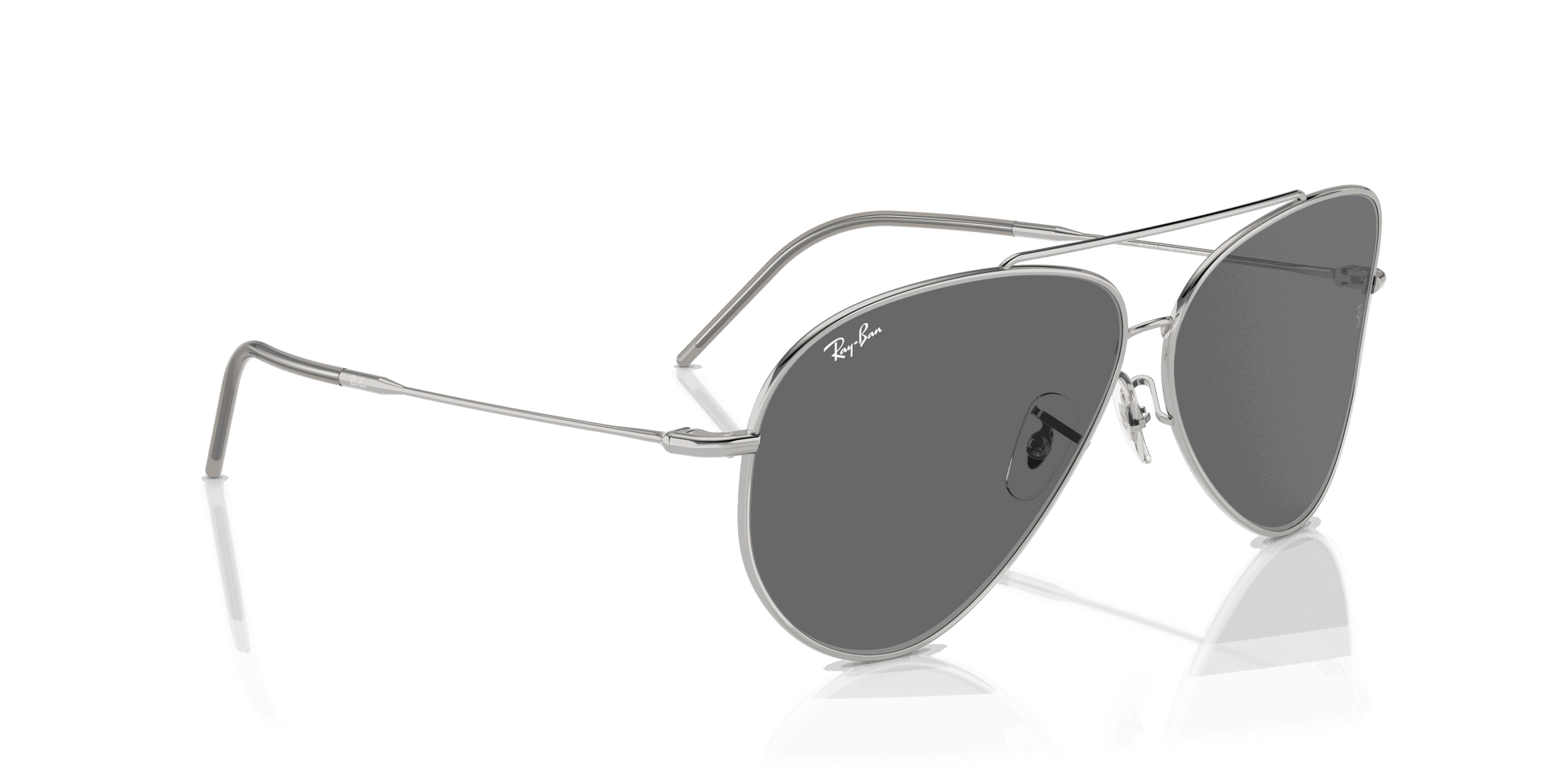 [Dark Grey Lenses, Polished Silver Frame]