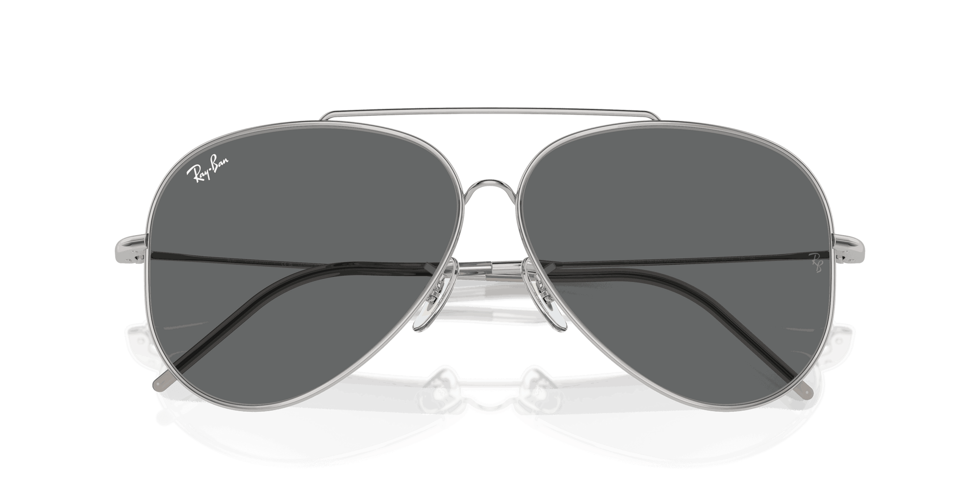 [Dark Grey Lenses, Polished Silver Frame]