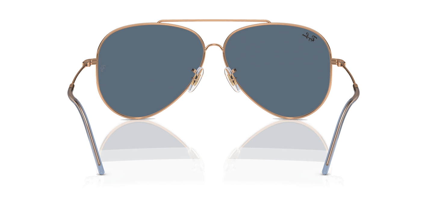 [Blue Lenses, Polished Rose Gold Frame]