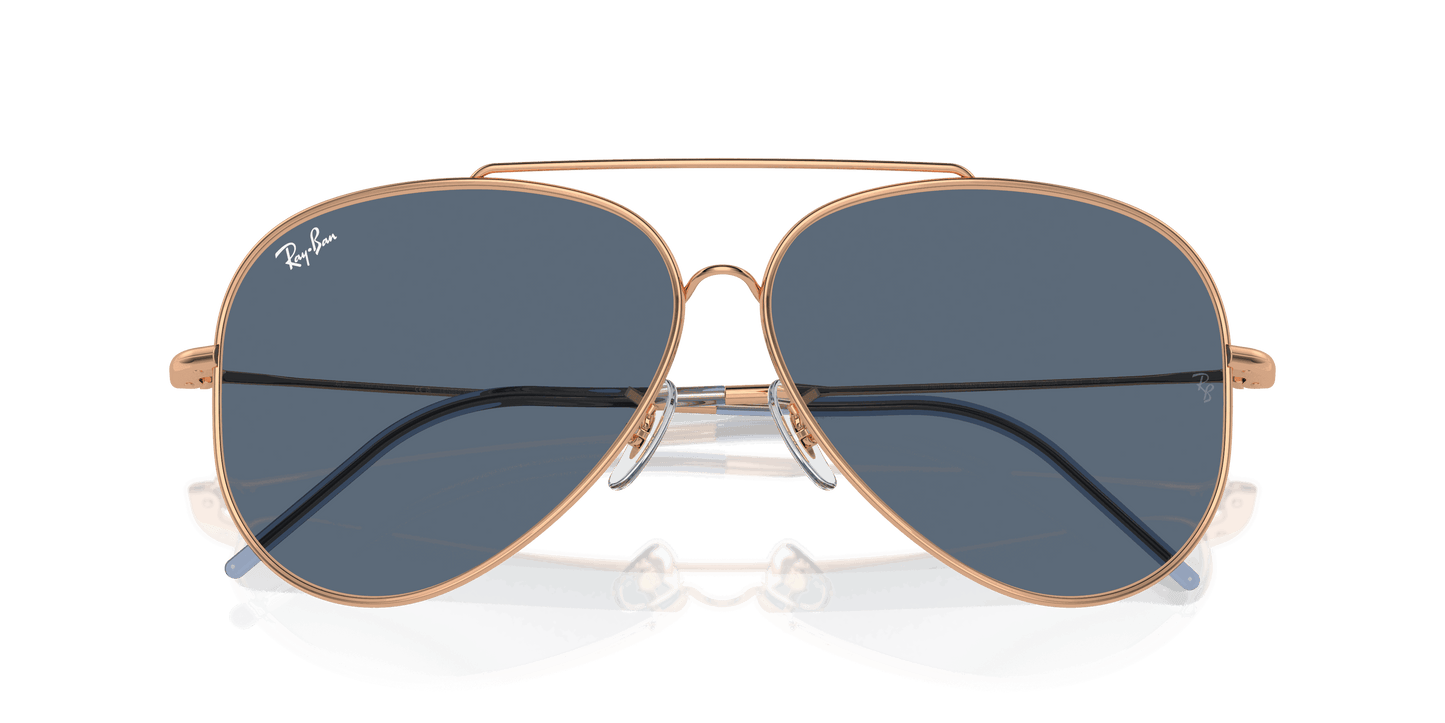 [Blue Lenses, Polished Rose Gold Frame]