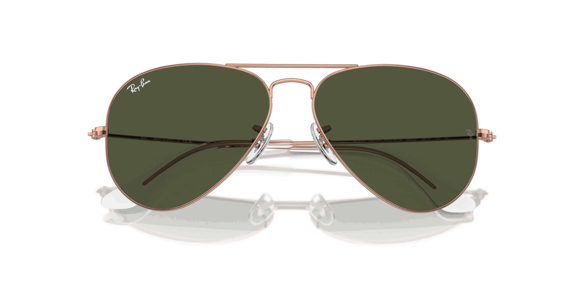 [Green Lenses, Polished Rose Gold Frame]