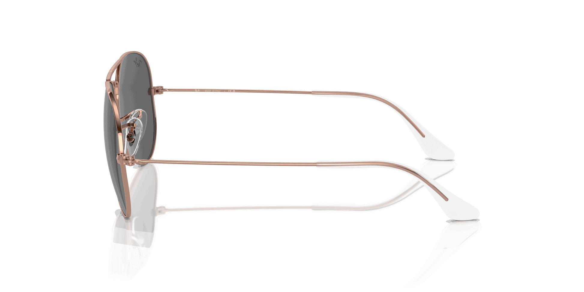 [Dark Grey Lenses, Polished Rose Gold Frame]