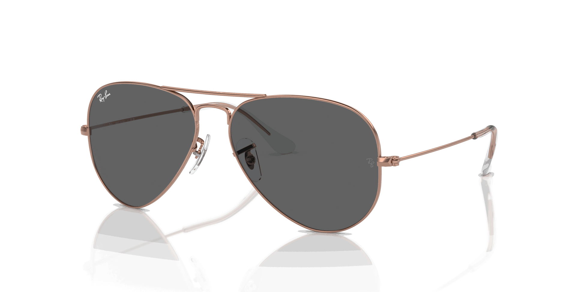 [Dark Grey Lenses, Polished Rose Gold Frame]