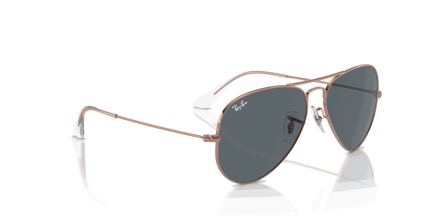 [Blue Lenses, Polished Rose Gold Frame]