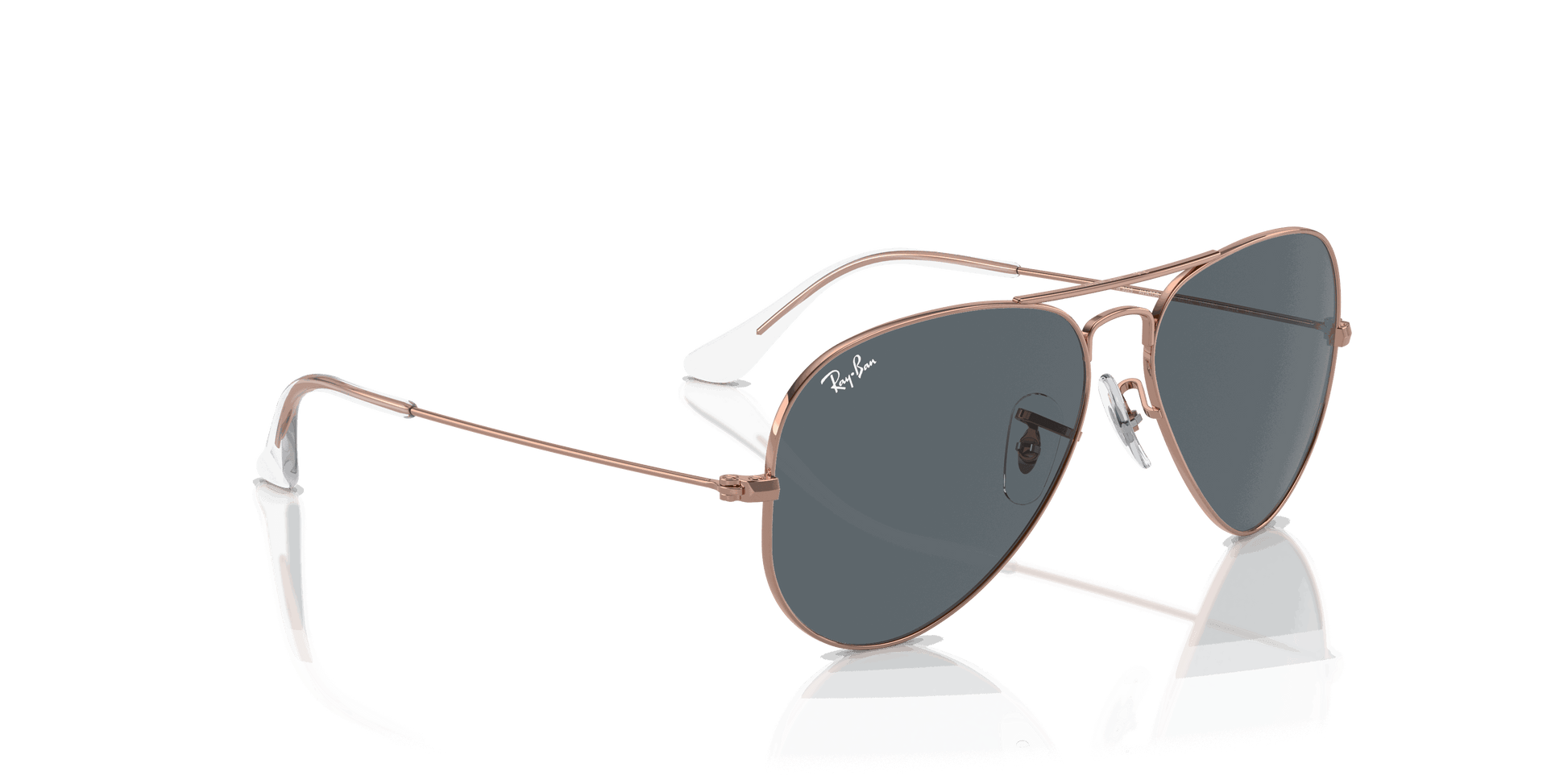 [Blue Lenses, Polished Rose Gold Frame]