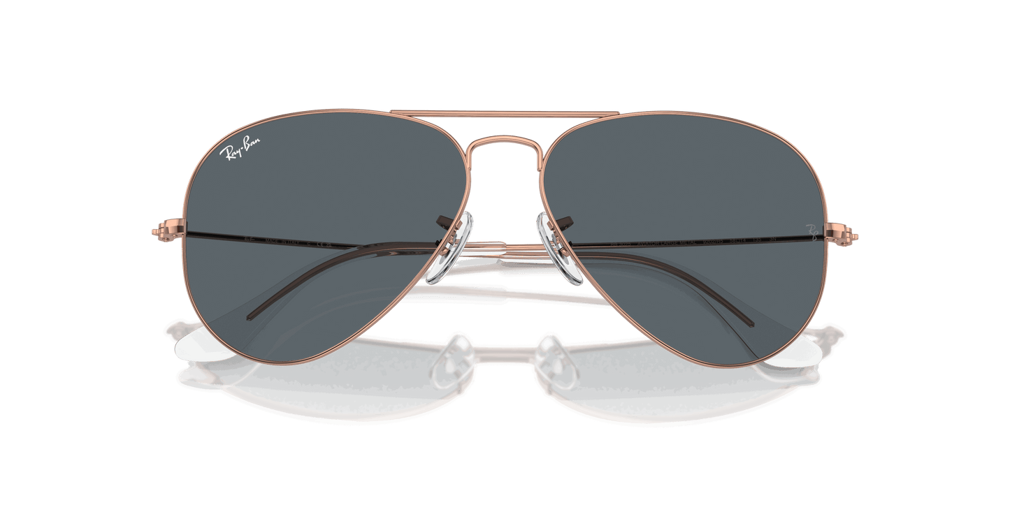 [Blue Lenses, Polished Rose Gold Frame]