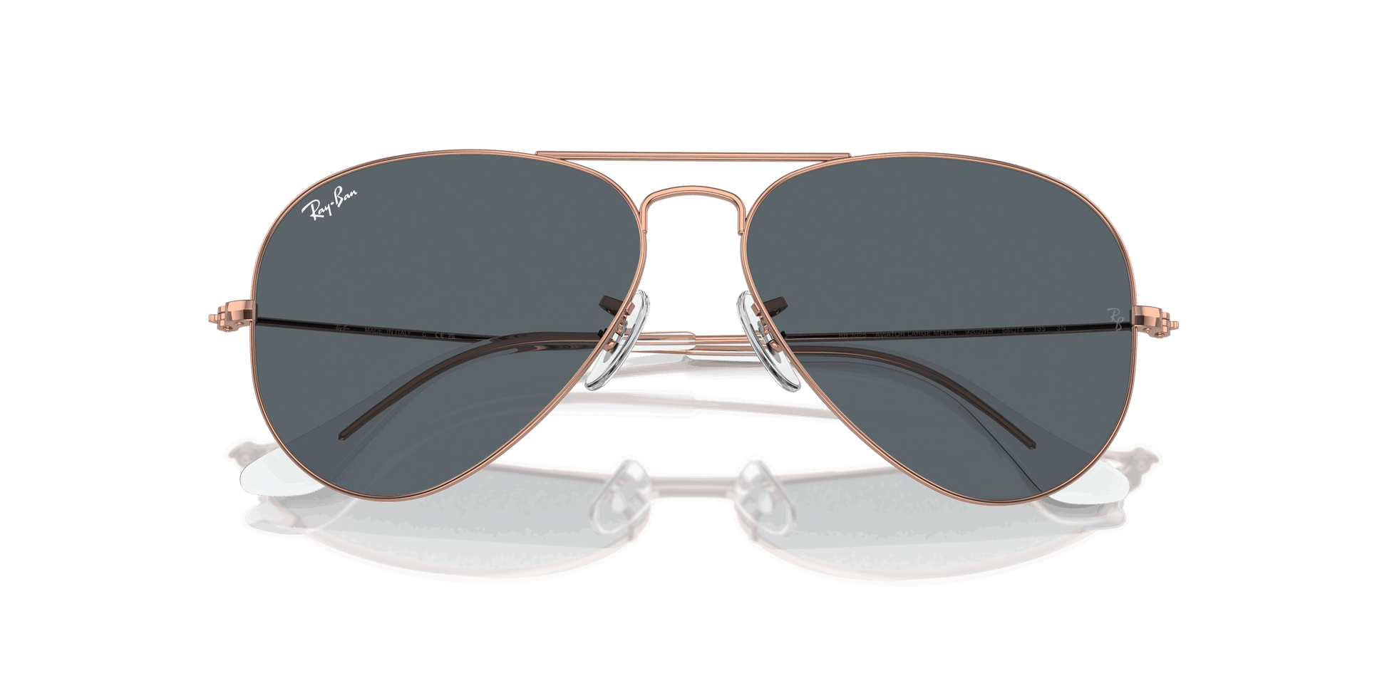 [Blue Lenses, Polished Rose Gold Frame]