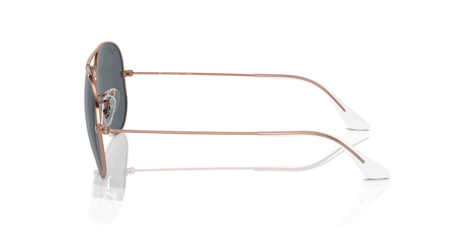 [Blue Lenses, Polished Rose Gold Frame]