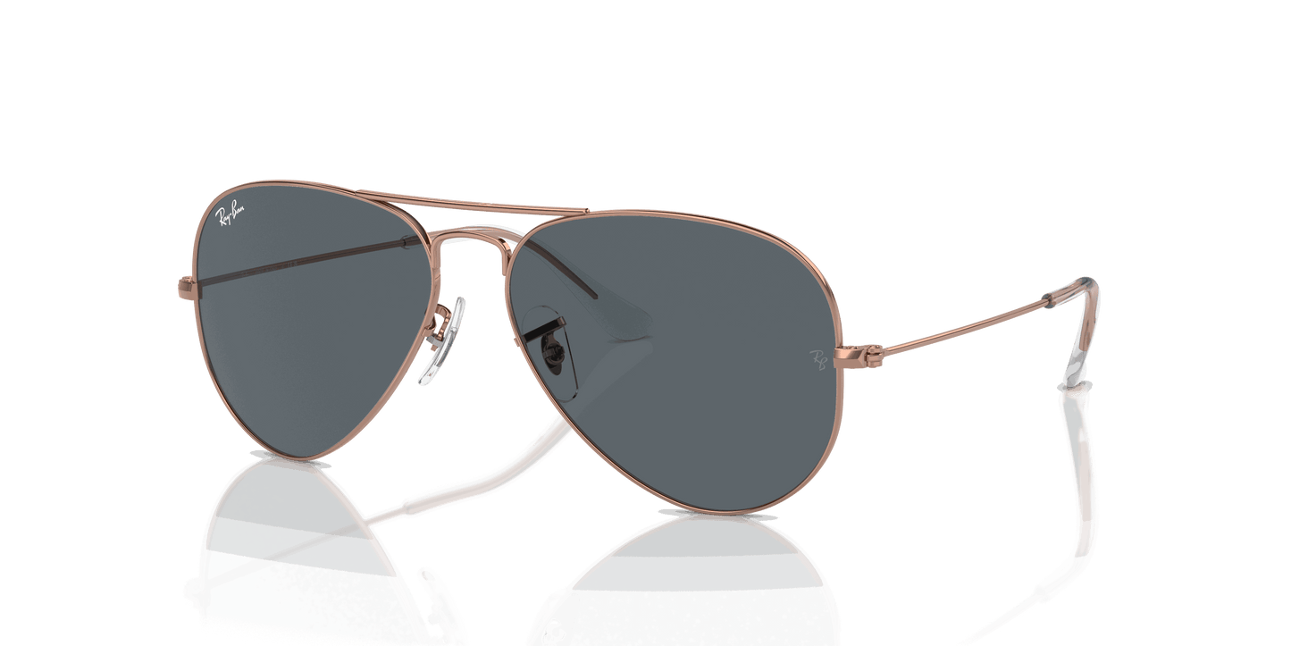 [Blue Lenses, Polished Rose Gold Frame]