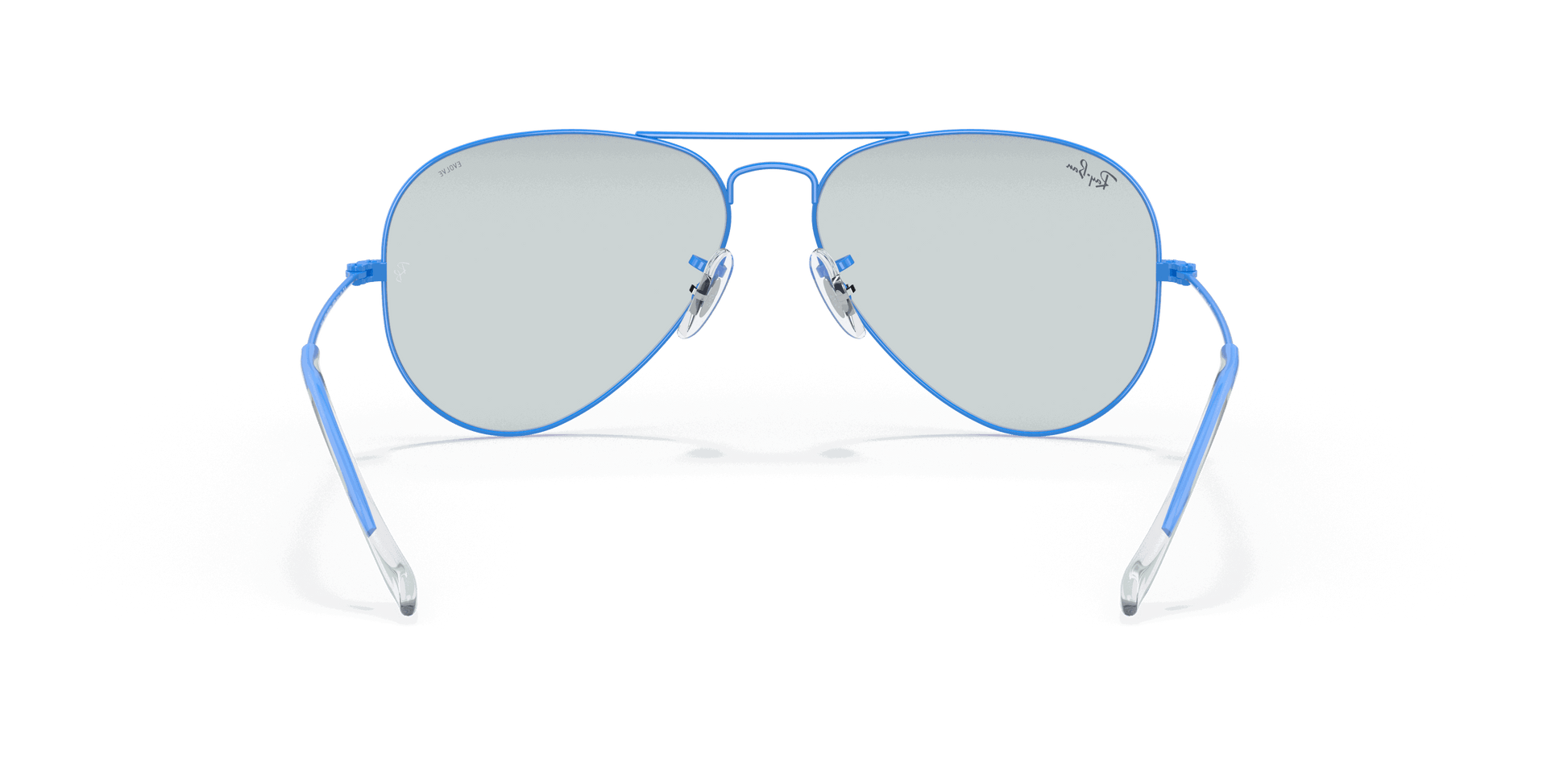[Light Blue/Dark Violet Photochromic Evolve Lenses, Polished Light Blue Frame]