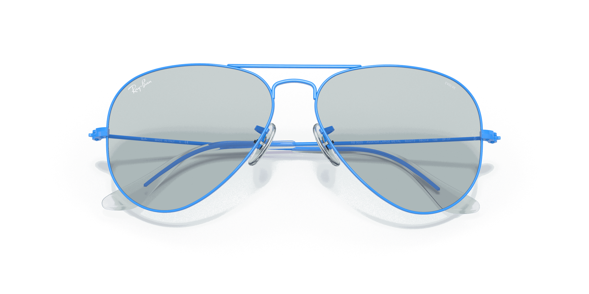 [Light Blue/Dark Violet Photochromic Evolve Lenses, Polished Light Blue Frame]