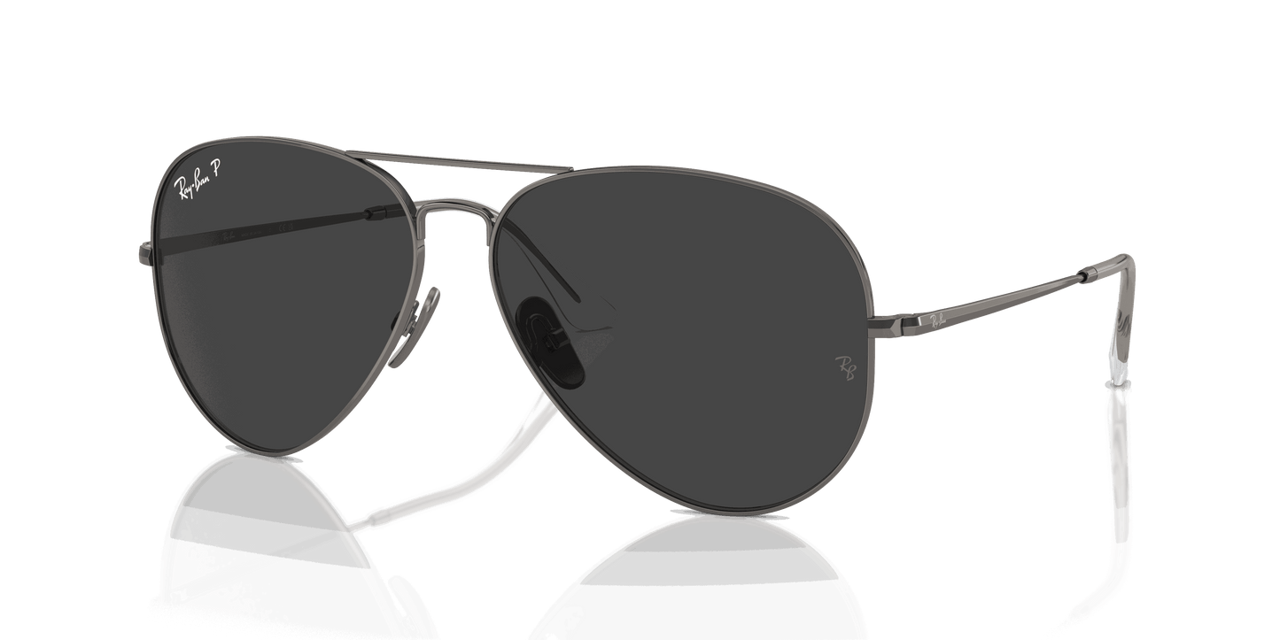 [Black Lenses, Polished Gunmetal Frame]