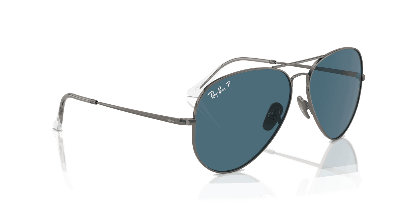 [Blue Lenses, Polished Gunmetal Frame]