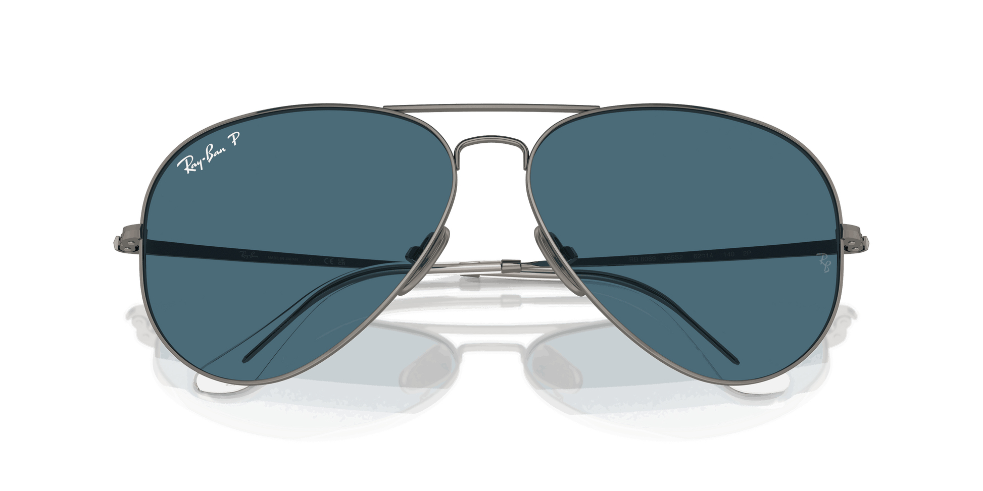 [Blue Lenses, Polished Gunmetal Frame]