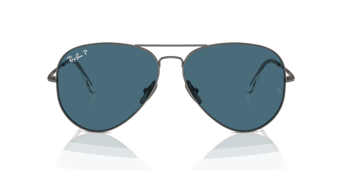 [Blue Lenses, Polished Gunmetal Frame]