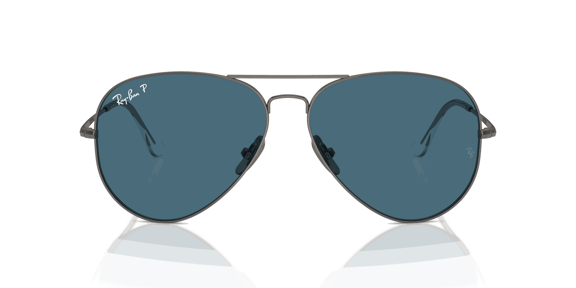 [Blue Lenses, Polished Gunmetal Frame]