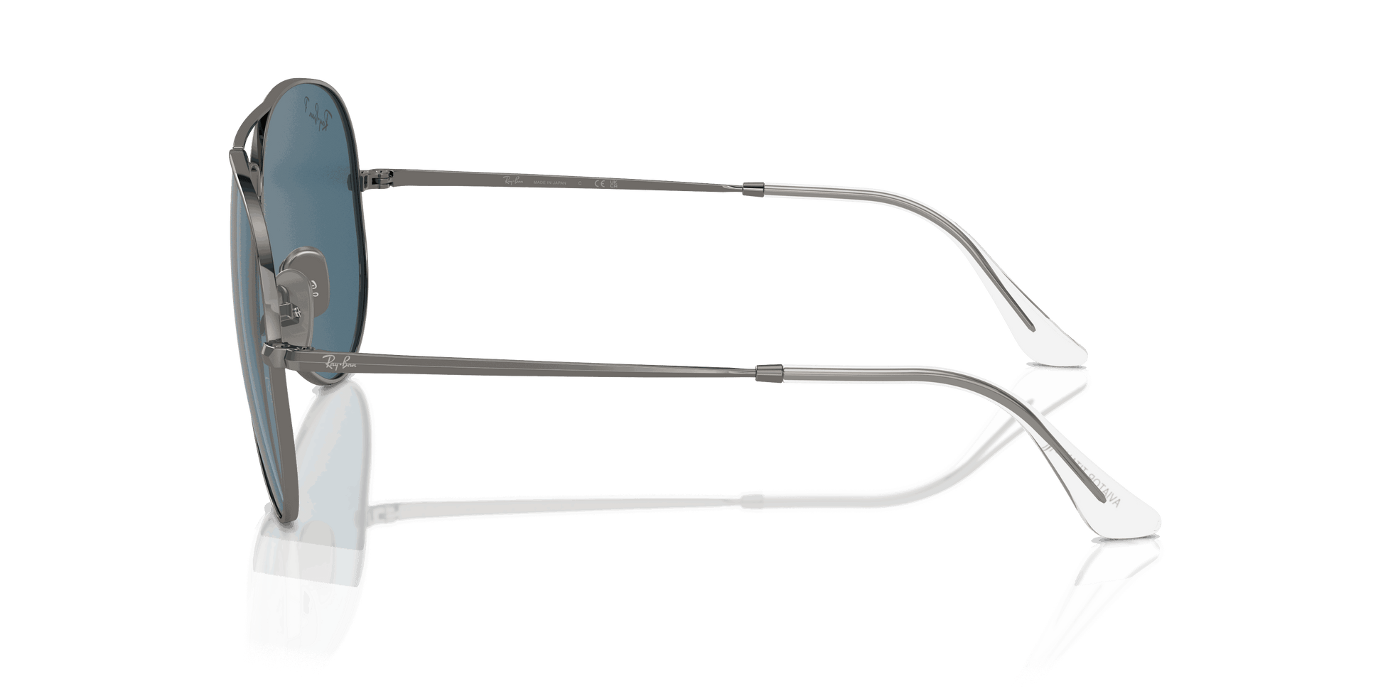 [Blue Lenses, Polished Gunmetal Frame]