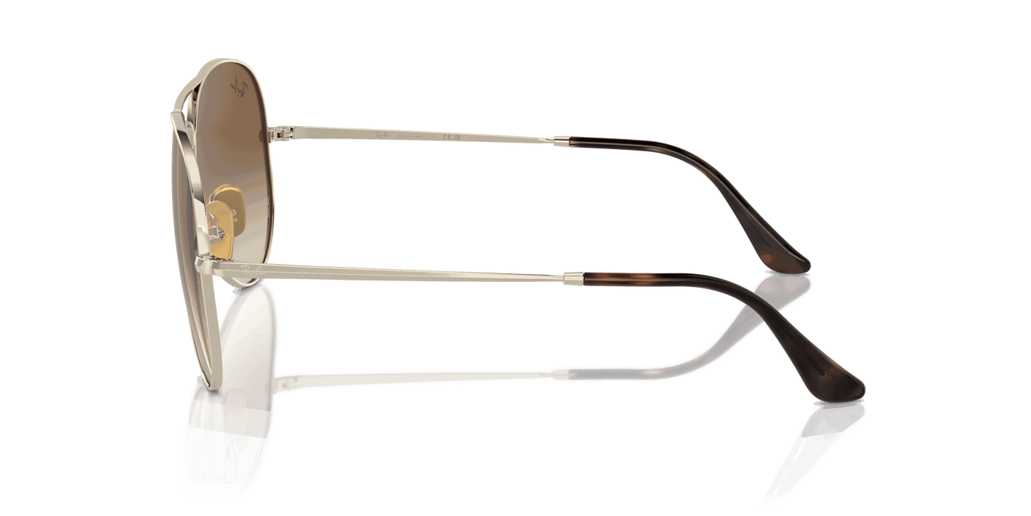 [Clear & Brown Lenses, Polished Arista Gold Frame]