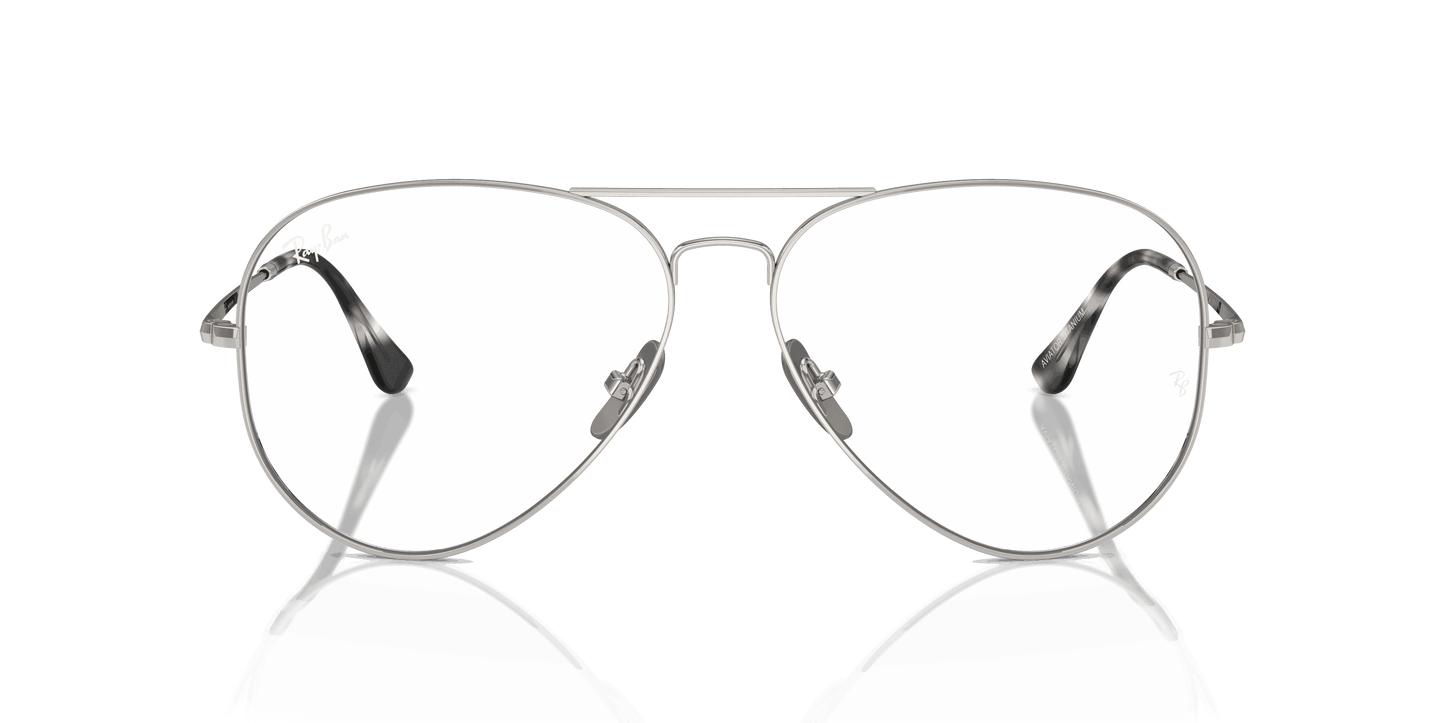 [Clear Lenses, Polished Silver Frame]